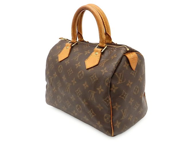 Borsa Louis Vuitton Monogram Speedy 25 Marrone - vista 3