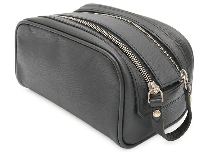Pochette Louis Vuitton Taiga Trouse Ivan Clutch Handbag Pouch Gris - vista 3