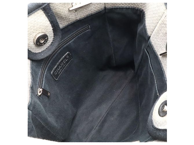 Borsa Tote CHANEL Deauville Marrone Nero - vista 10