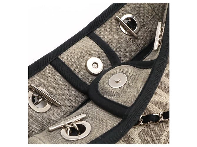 Borsa Tote CHANEL Deauville Marrone Nero - vista 9