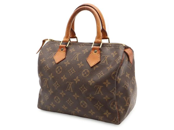 Borsa Louis Vuitton Monogram Speedy 25 Marrone - vista 3