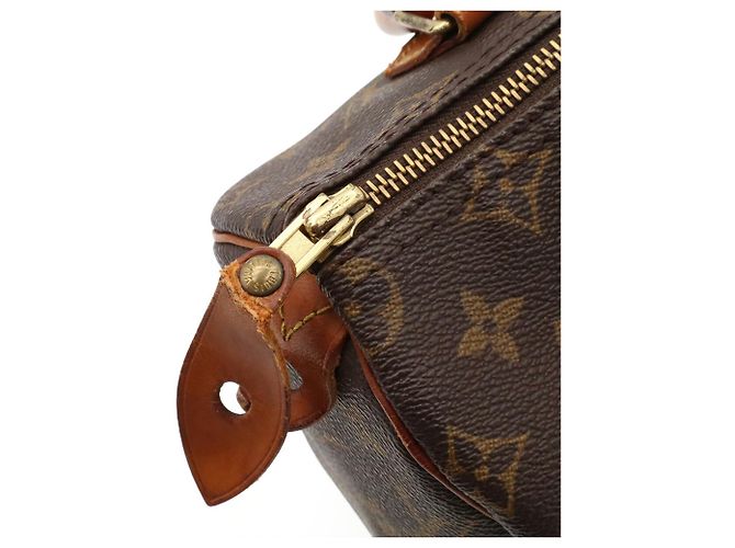 Borsa Louis Vuitton Monogram Speedy 25 Marrone - vista 5