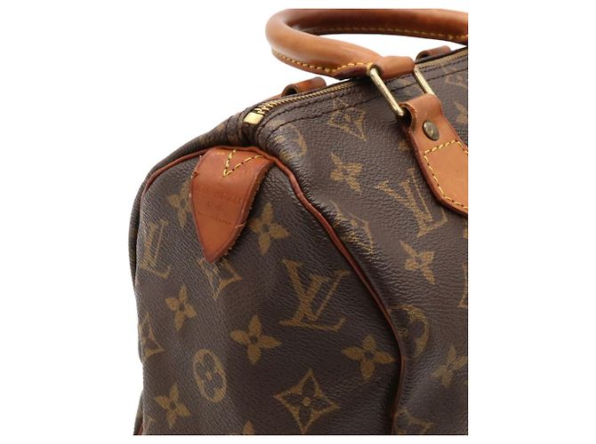 Borsa Louis Vuitton Monogram Speedy 25 Marrone - vista 7