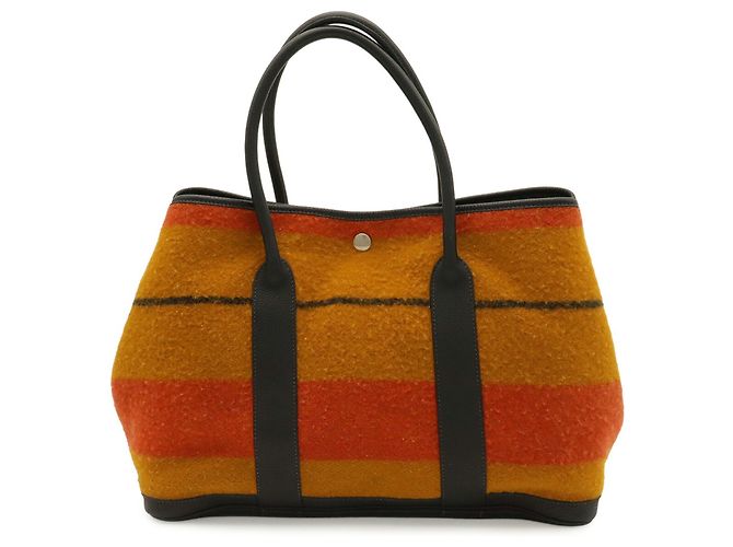 Hermès HERMES Garden PM Tote Bag Orange Yellow Navy blue - view 2