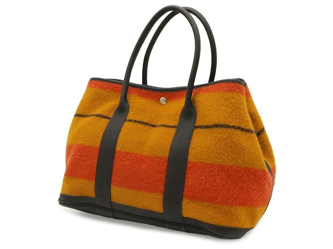 Hermès HERMES Garden PM Tote Bag Orange Yellow Navy blue - view 3