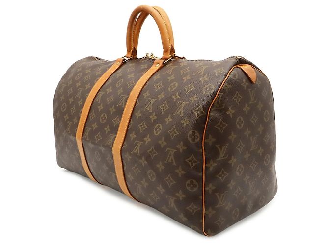 Borsa Boston Louis Vuitton Monogram Keepall 50 Marrone - vista 3