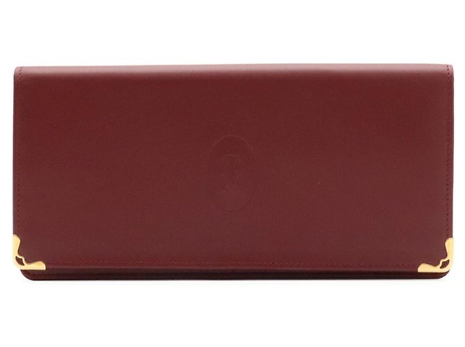 Cartera larga de dos pliegues Cartier Must de Line Burdeos - vista 2