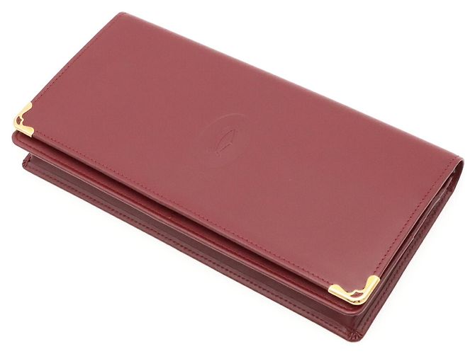 Cartera larga de dos pliegues Cartier Must de Line Burdeos - vista 3