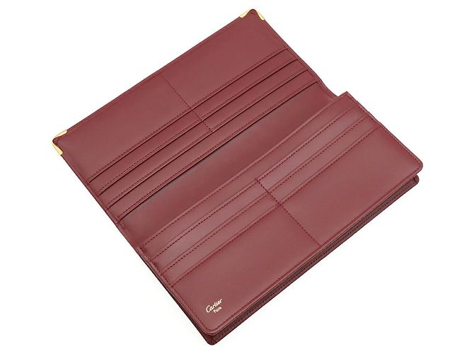 Cartera larga de dos pliegues Cartier Must de Line Burdeos - vista 5