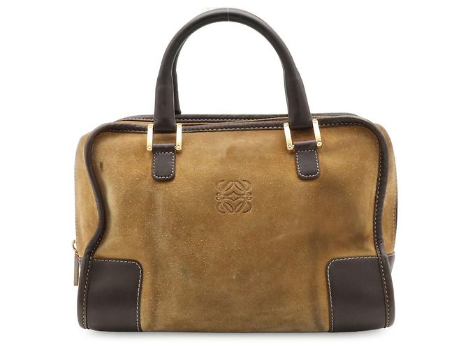 Borsa Loewe Amazona 27 Beige Marrone scuro - vista 2