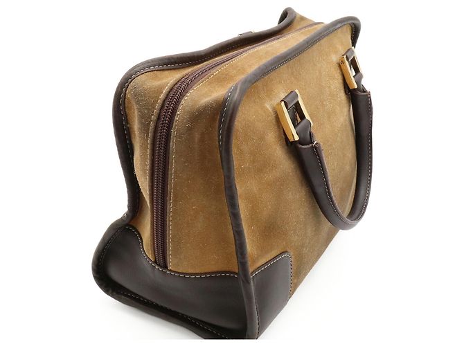 Borsa Loewe Amazona 27 Beige Marrone scuro - vista 7