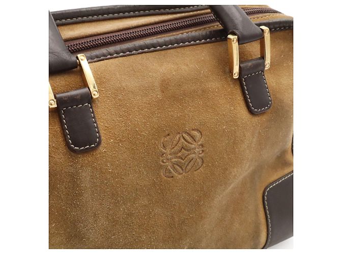 Borsa Loewe Amazona 27 Beige Marrone scuro - vista 8