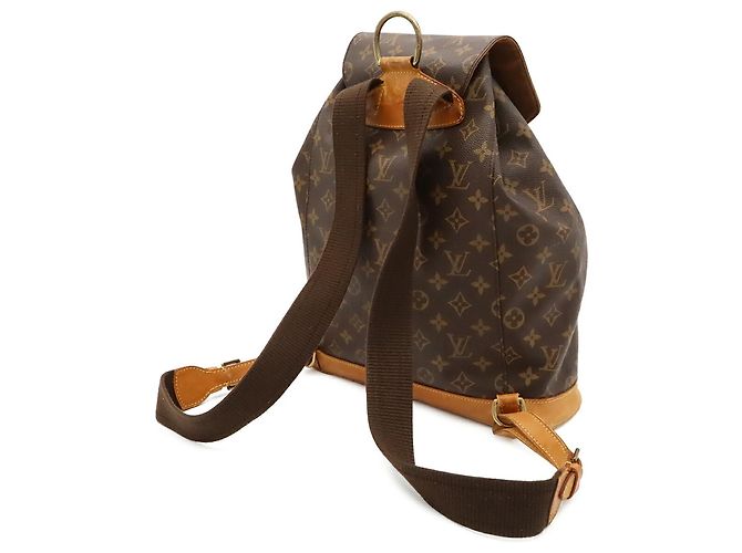 Zaino Louis Vuitton Monogram Montsouris GM Marrone - vista 3