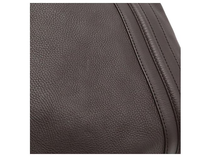 Borsa a tracolla Gucci in pelle marrone scuro - vista 10
