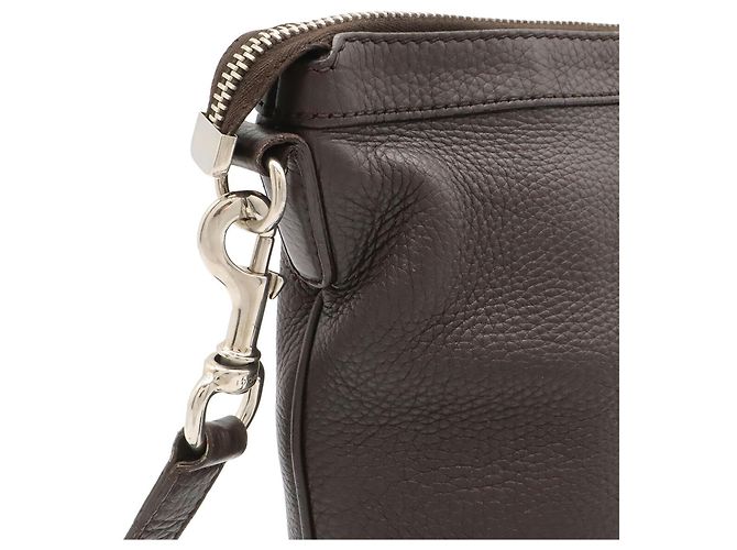 Borsa a tracolla Gucci in pelle marrone scuro - vista 5
