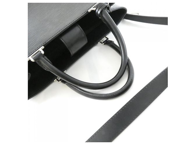 Borsa Louis Vuitton Epi Cléber MM M51323 Nero - vista 5
