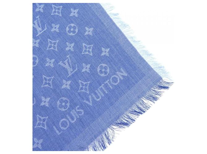 Sciarpa/Stola Louis Vuitton Monogram Essential Blu Blu navy - vista 2