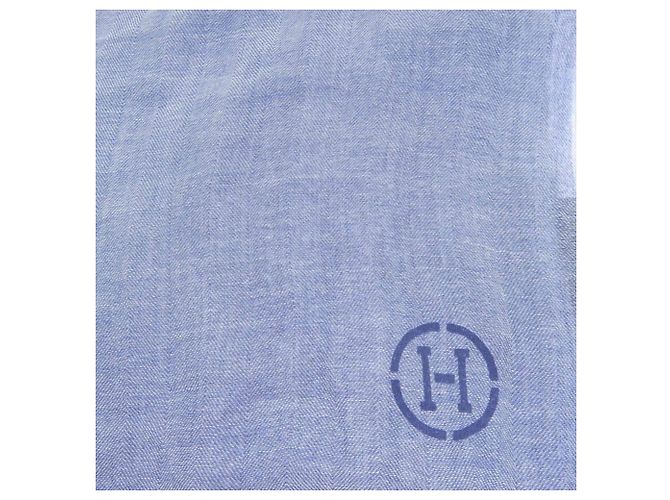 Hermès Stola Hermes Naoshima H713740T Blu - vista 4