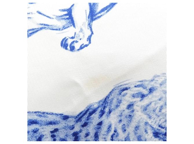 Hermès Sciarpa Hermes Danse L'Atelier de Robert Dallet Bianco Blu - vista 4