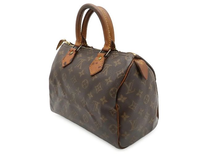 Borsa Louis Vuitton Monogram Speedy 25 Marrone - vista 3