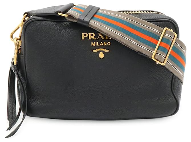 Borsa a tracolla Prada Vitello Daino Nero - vista 2