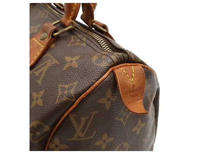 Borsa Louis Vuitton Monogram Speedy 25 M41528 Marrone - vista 10