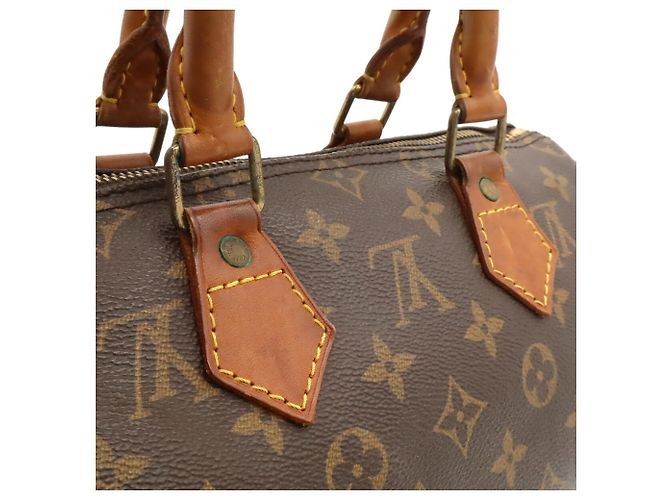 Borsa Louis Vuitton Monogram Speedy 25 M41528 Marrone - vista 9