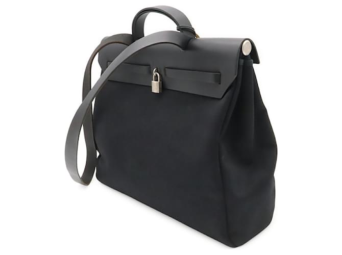 Hermès Borsa Hermes Herbag MM Nero - vista 3