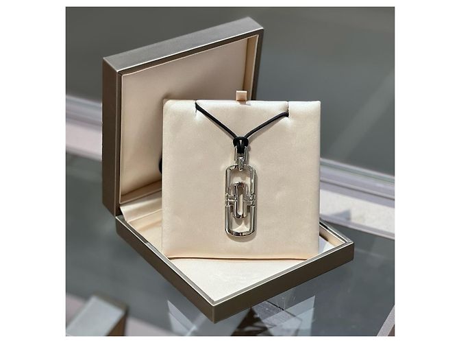 Autre Marque collana PARENTESI con diamanti Bulgari Bianco Silver hardware - vista 2