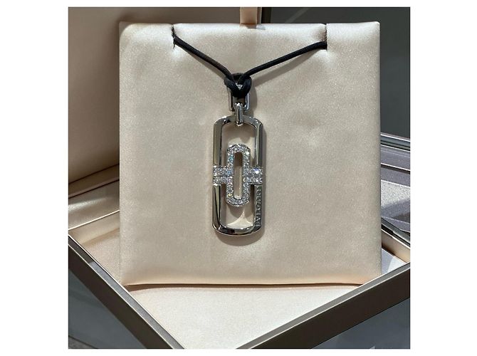 Autre Marque collana PARENTESI con diamanti Bulgari Bianco Silver hardware - vista 3