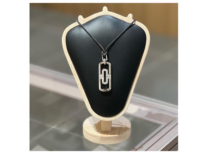 Autre Marque collana PARENTESI con diamanti Bulgari Bianco Silver hardware - vista 4