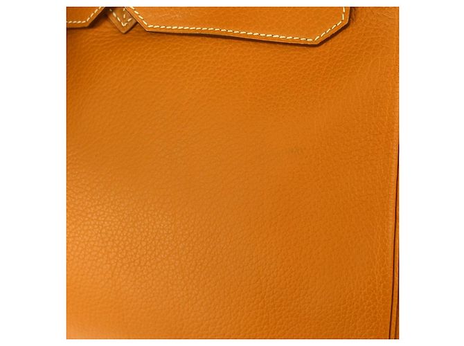 Hermès Hermes Birkin Orange Fjord con Palladium Hardware 45 Marrone - vista 5