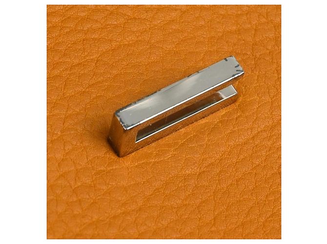 Hermès Hermes Birkin Orange Fjord con Palladium Hardware 45 Marrone - vista 6