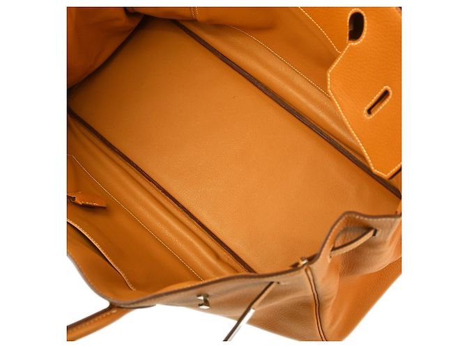 Hermès Hermes Birkin Orange Fjord con Palladium Hardware 45 Marrone - vista 7