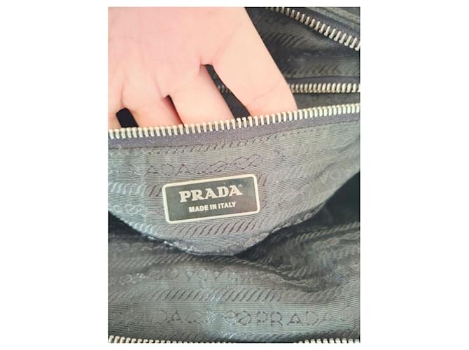 Borsa Prada in nylon nero e pelle - vista 8