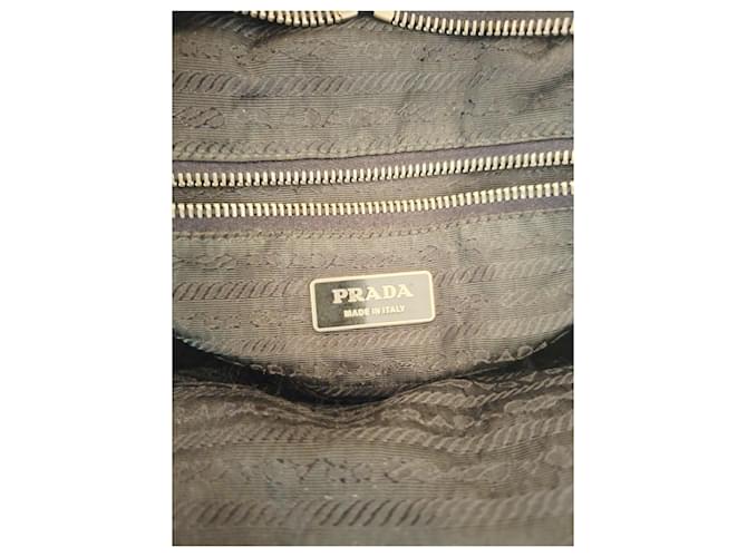 Borsa Prada in nylon nero e pelle - vista 9