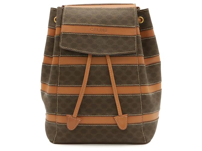 Céline Celine Macadam Pattern Backpack Beige Dark brown - view 2