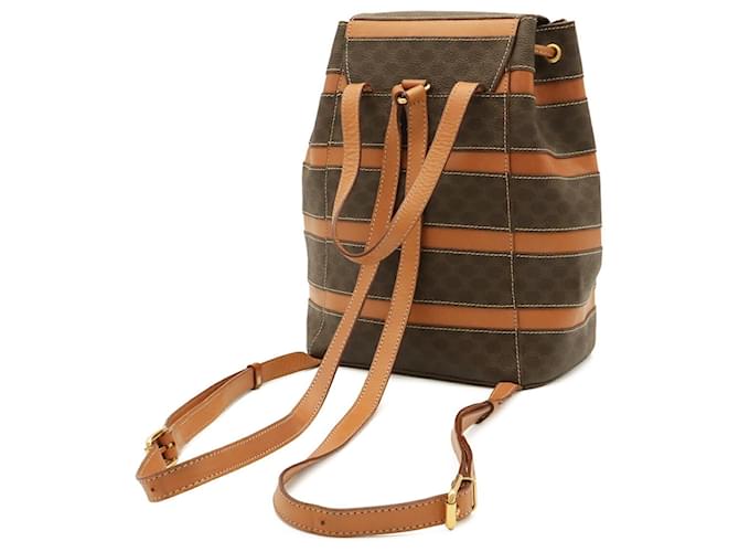 Céline Celine Macadam Pattern Backpack Beige Dark brown - view 3