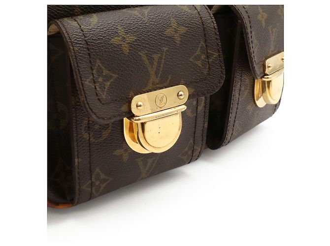 Louis Vuitton Monogram Hudson GM Shoulder Bag Brown - view 8