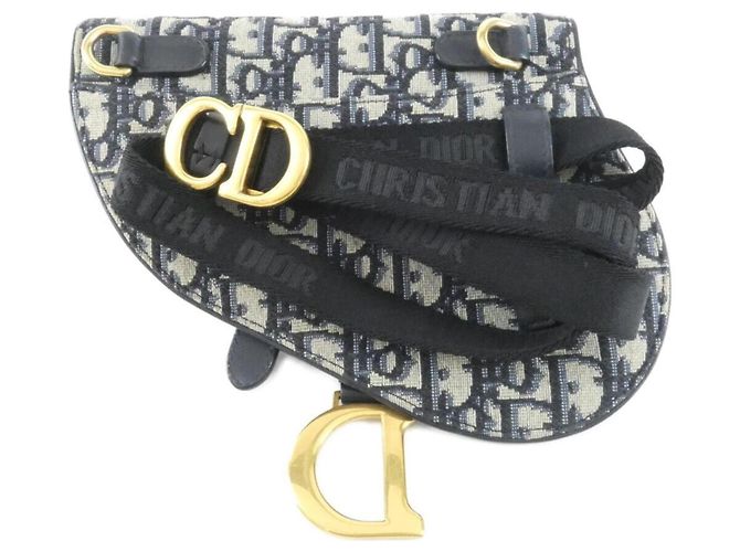 Christian Dior Oblique Saddle Taillentasche Blau - Ansicht 2