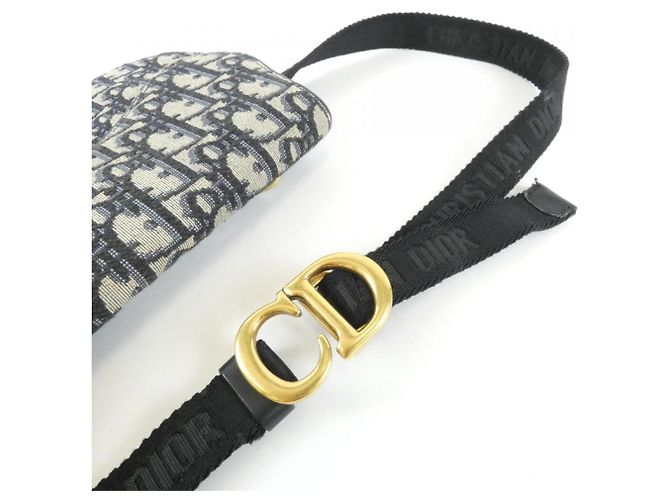 Christian Dior Oblique Saddle Taillentasche Blau - Ansicht 7