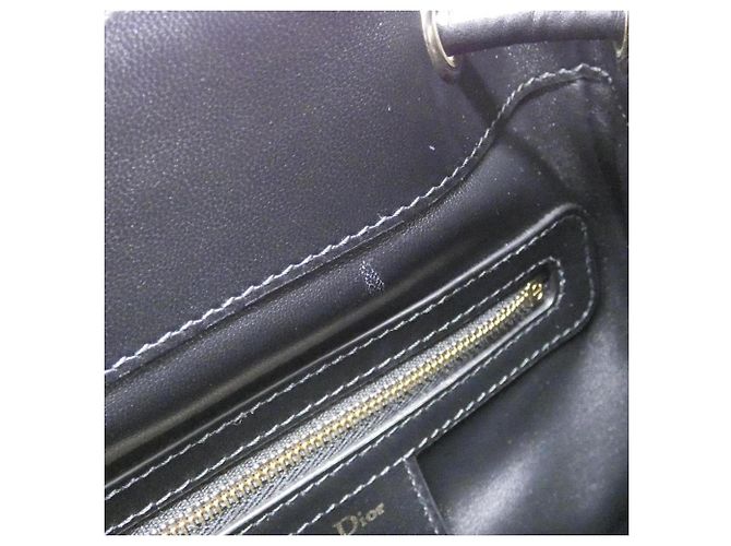 Borsa a tracolla piccola Christian Dior D-Motion Nero - vista 8