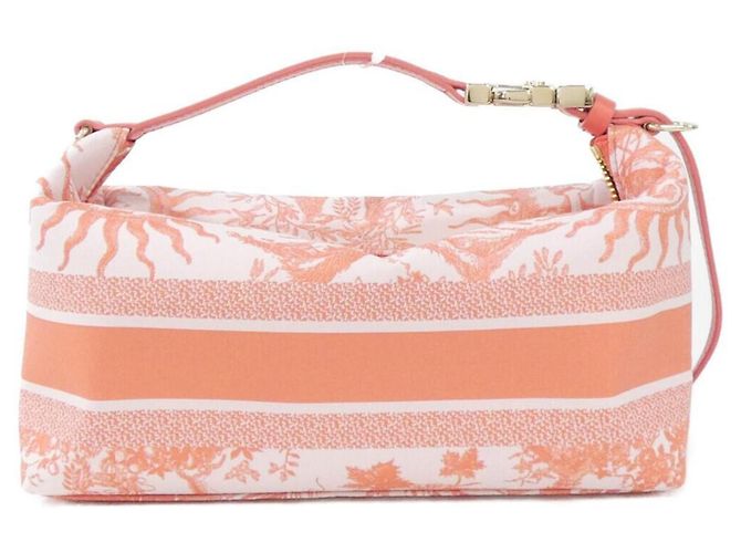 Borsa Pouch Christian Dior TOILE DE JOUY SOLEIL Nomad Medium Arancione - vista 2