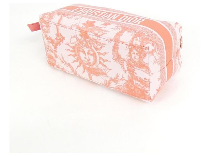Borsa Pouch Christian Dior TOILE DE JOUY SOLEIL Nomad Medium Arancione - vista 3