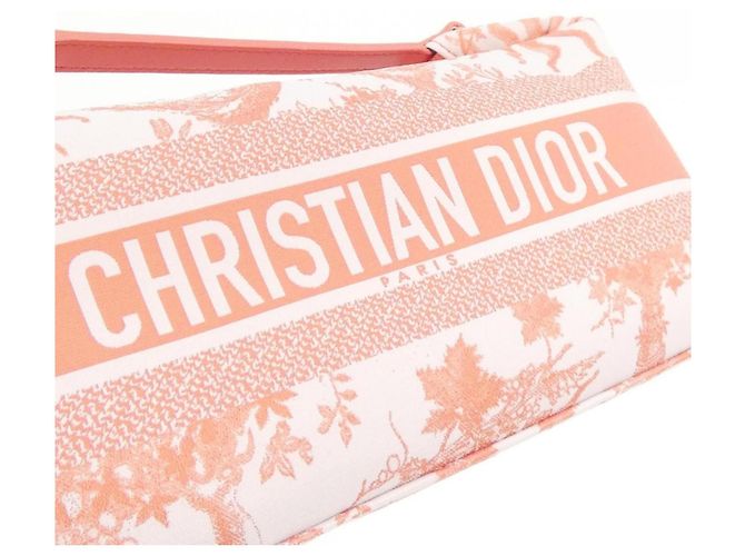 Borsa Pouch Christian Dior TOILE DE JOUY SOLEIL Nomad Medium Arancione - vista 4
