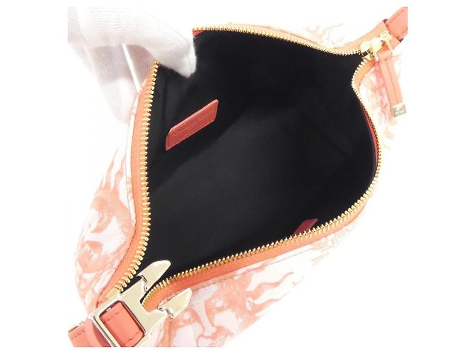 Borsa Pouch Christian Dior TOILE DE JOUY SOLEIL Nomad Medium Arancione - vista 7