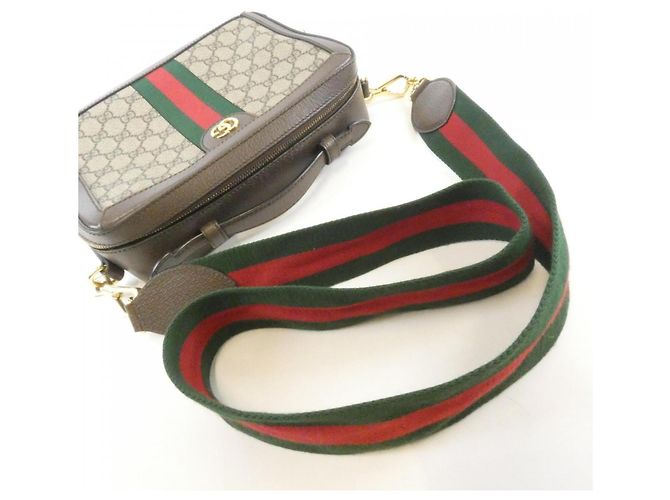 Borsa Gucci Ophidia 550622 K05NG Marrone Beige - vista 8