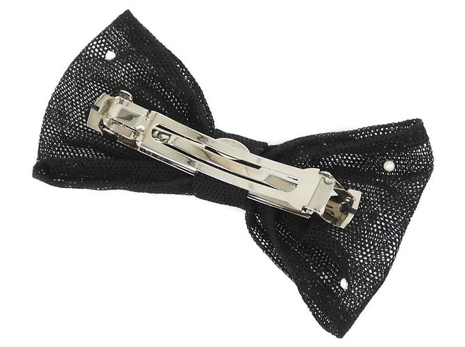 Barrette Chanel AAA265 in cotone blu navy - vista 2