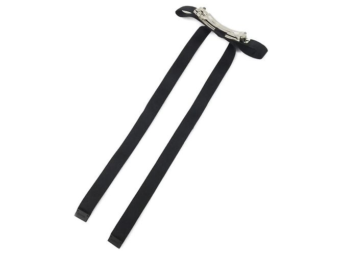 Chanel Seidenbarrette Schwarz - Ansicht 2