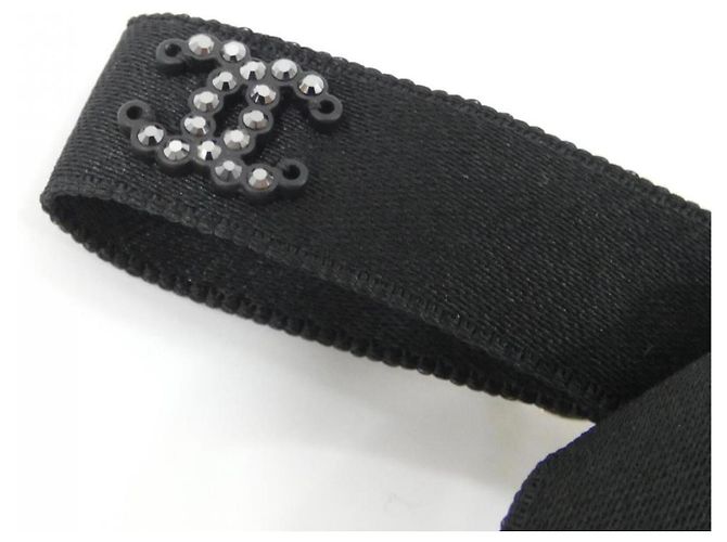 Chanel Seidenbarrette Schwarz - Ansicht 3
